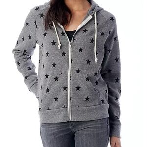 Alternative Apparel Star Zip Up Hoodie